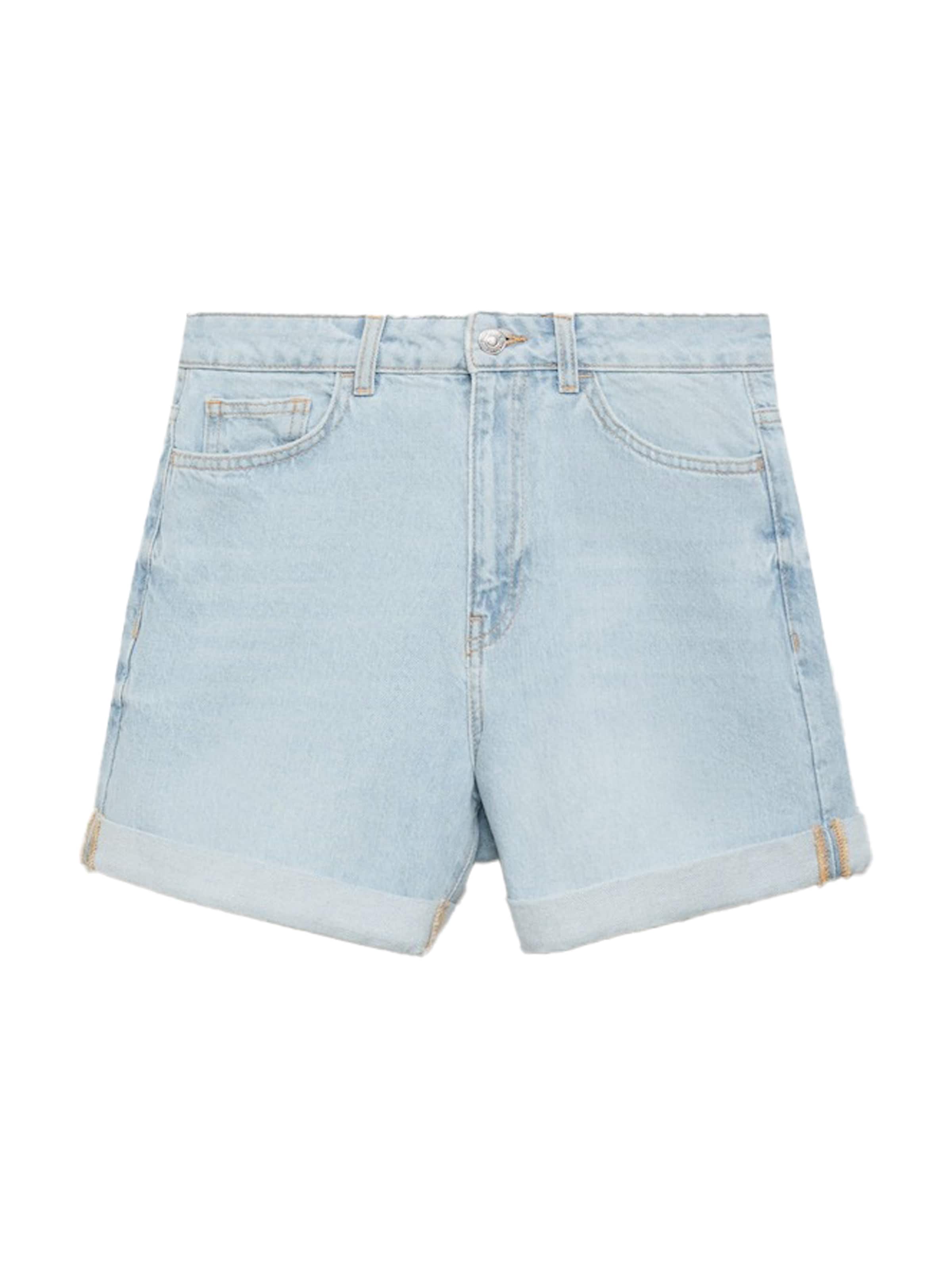 Regular Jeans 'MOM80' de la MANGO pe albastru: față