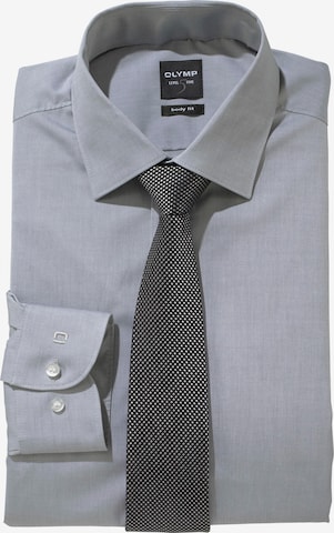 OLYMP - Ajuste estrecho Camisa de negocios 'Level 5' en gris