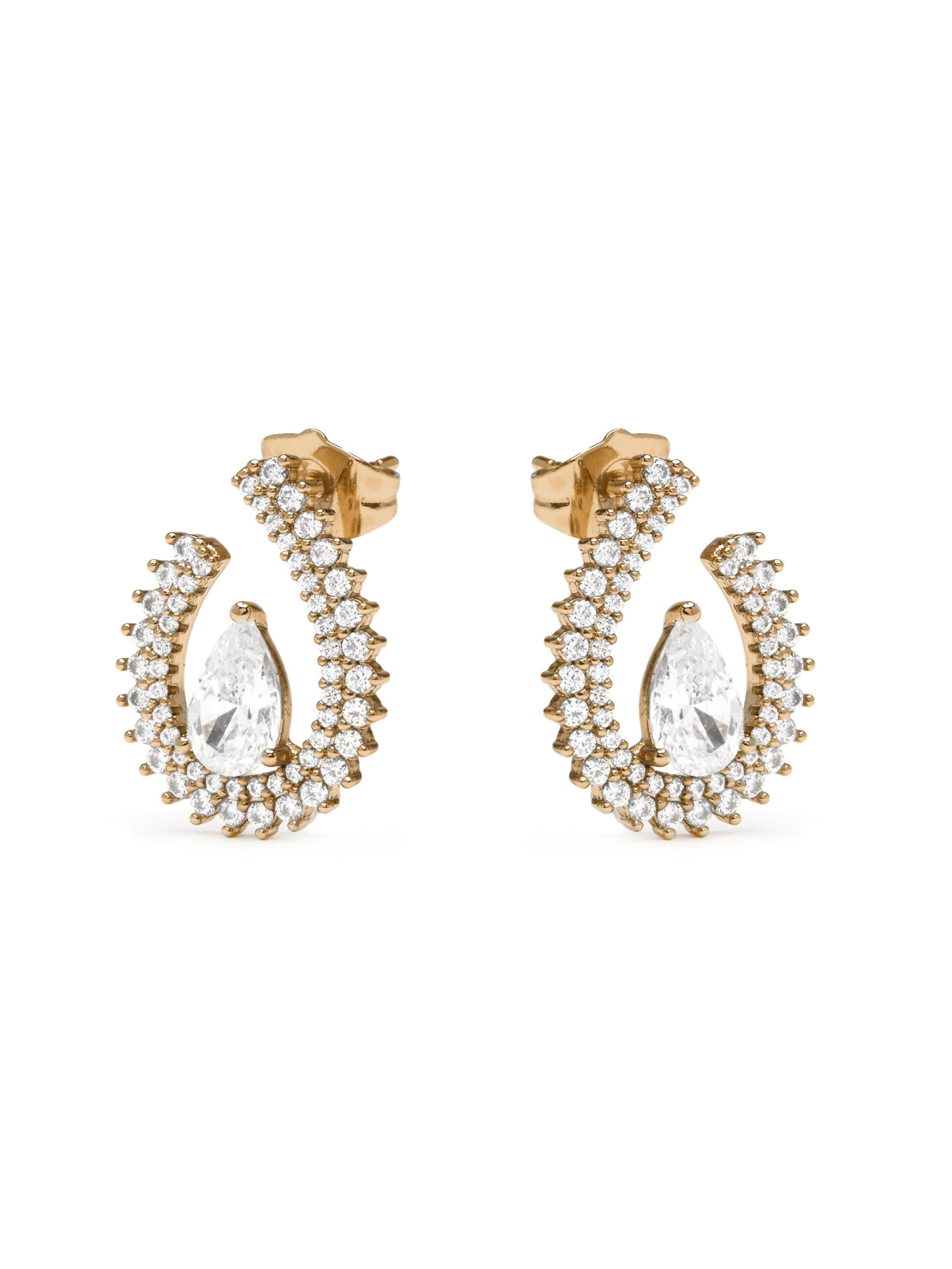 Luxenter Earrings 'Goep' in Gold: front