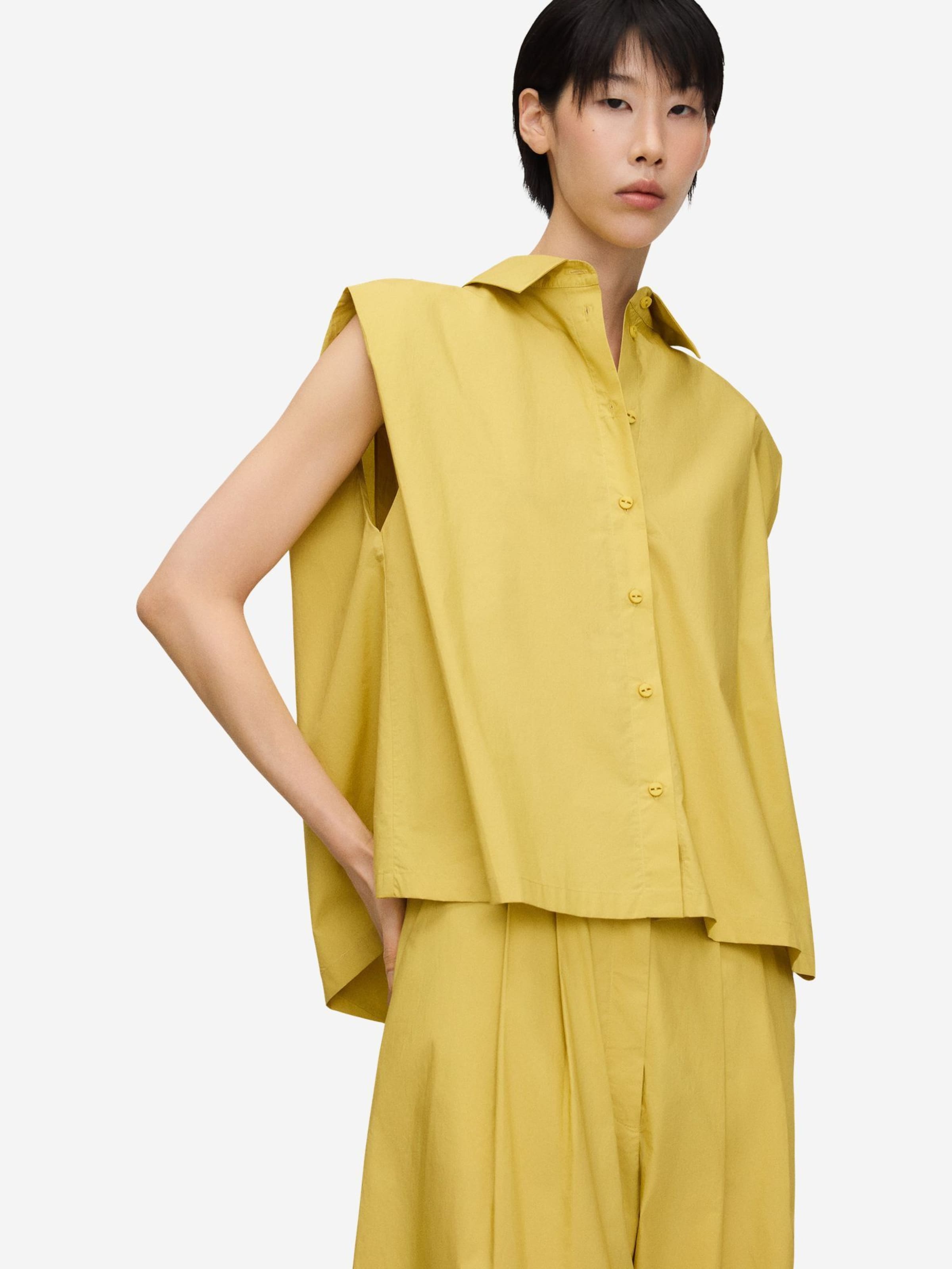 Adolfo DominguezDirndl bluza - žuta boja: prednji dio