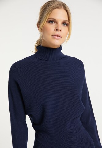 usha WHITE LABEL Трикотажное платье в Синий