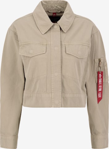 ALPHA INDUSTRIES Övergångsjacka i beige: framsida