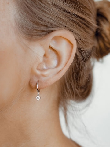 Hey Happiness Earrings 'Floré' in Silver: front