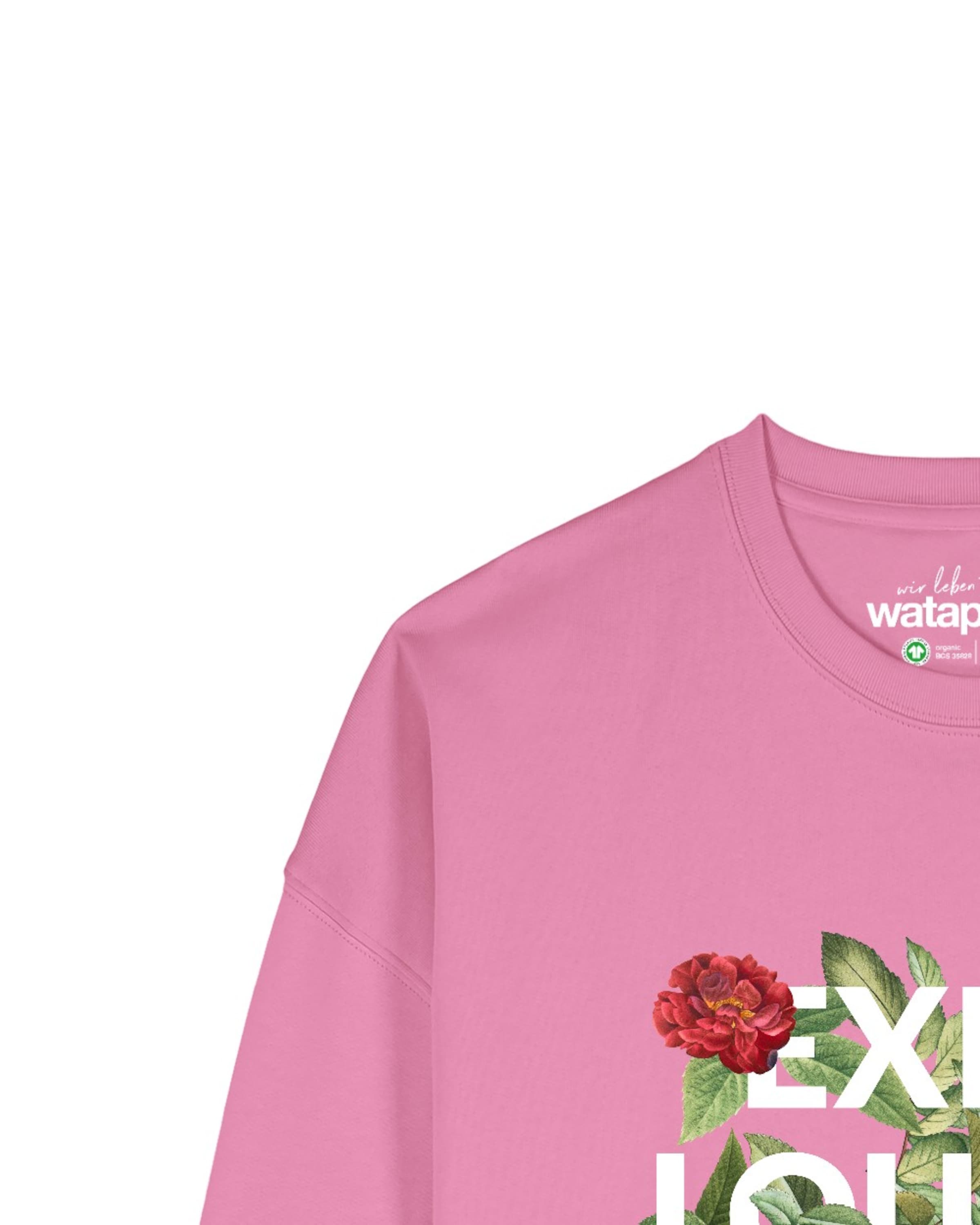 Sweat-shirt 'Exist Loudly ' Watapparel en rose