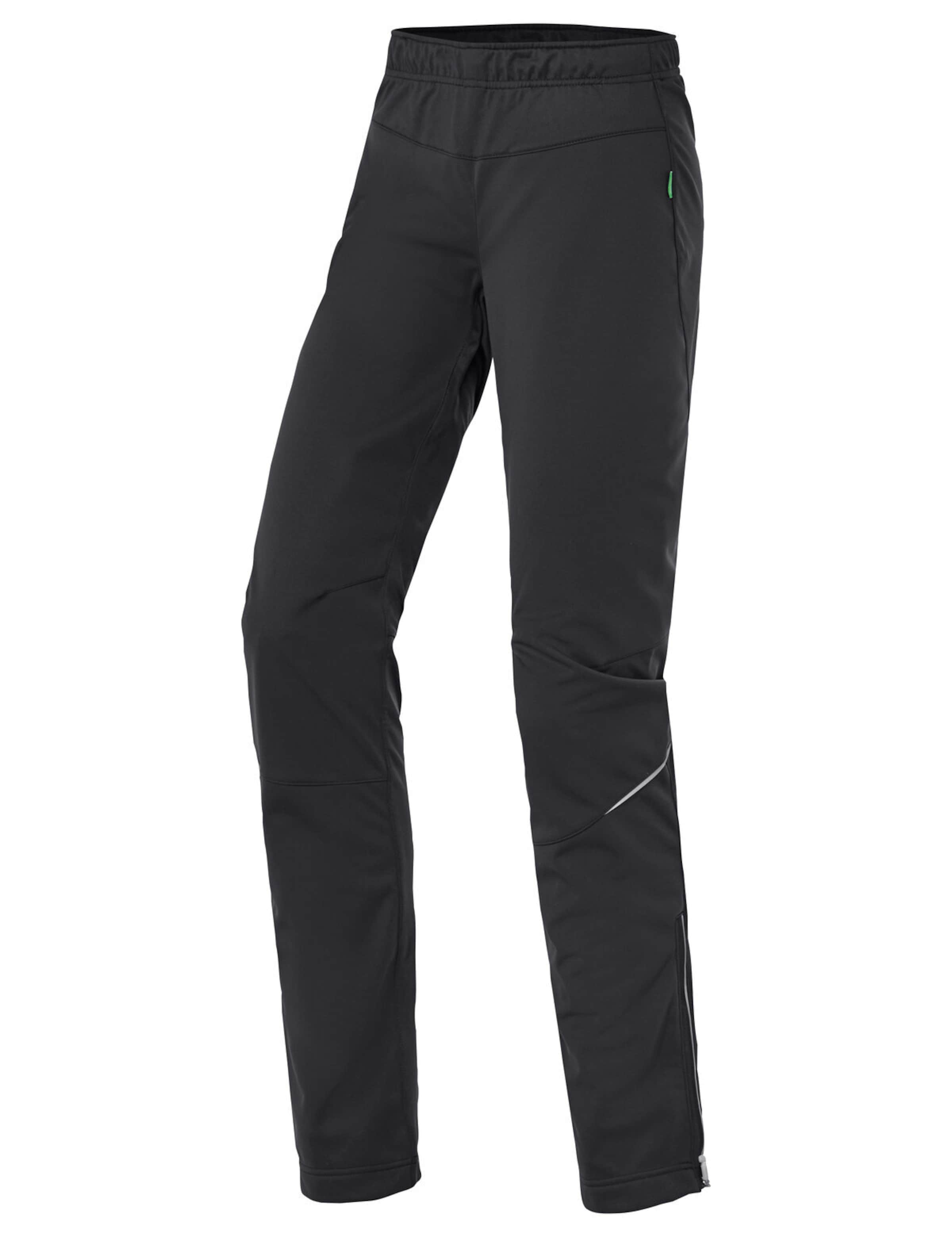 VAUDE Slimfit Sportbroek 'Wintry V' in Zwart: voorkant