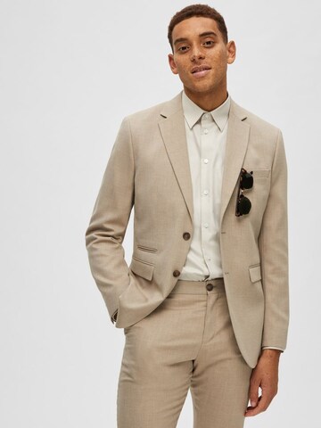 Coupe slim Veste de costume SELECTED HOMME en beige