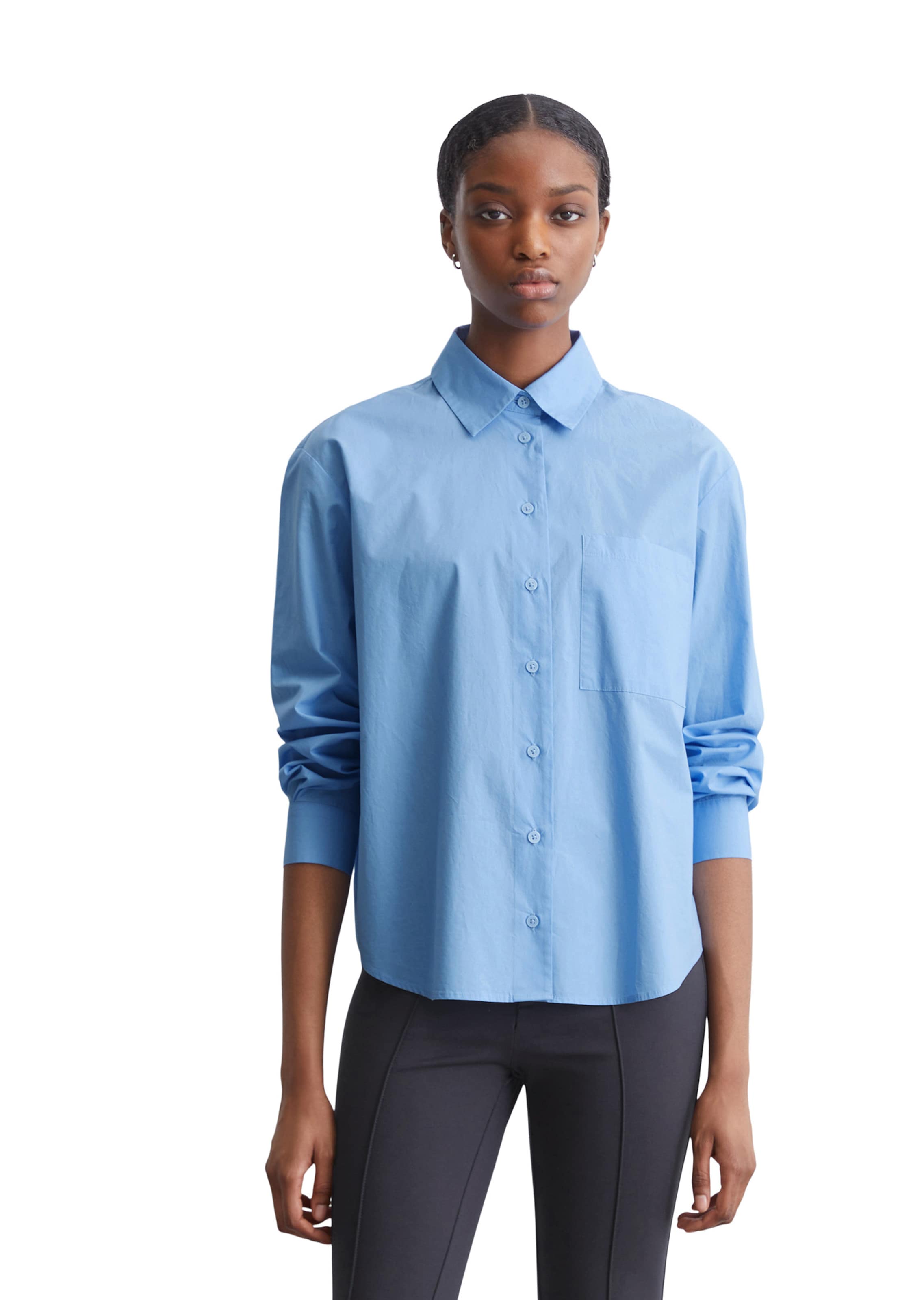 Marc O'Polo DENIM Bluse in Blau: Vorderseite