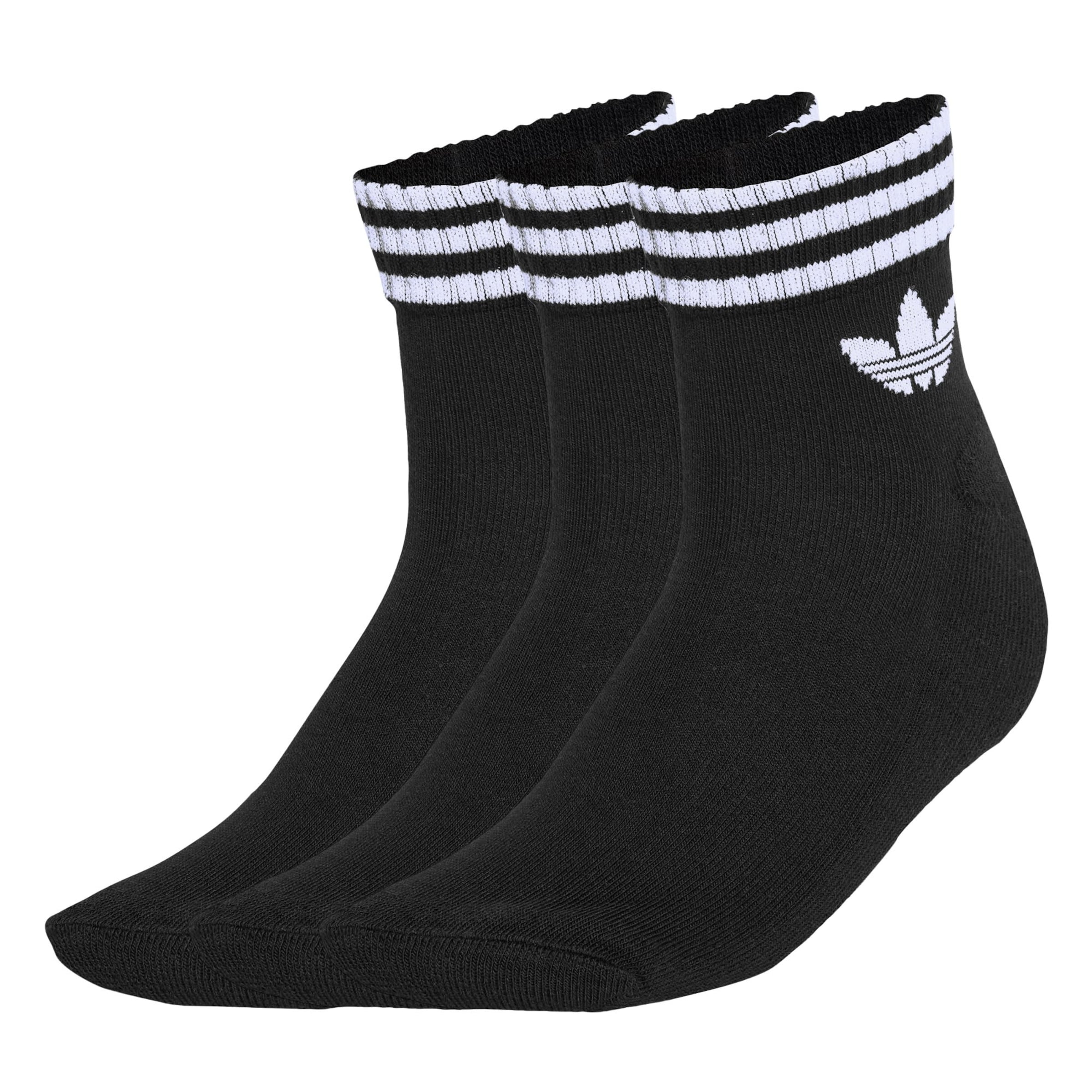 Șosete '3-Stripes Ankle 3 Pairs' de la ADIDAS ORIGINALS pe negru: față