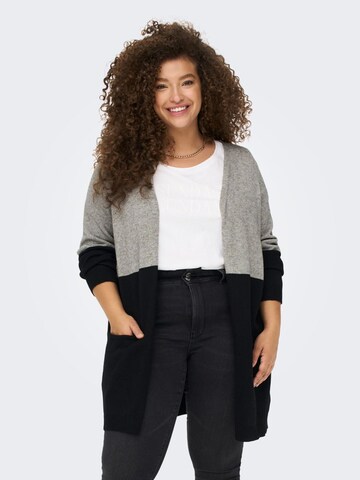 ONLY Carmakoma Knit Cardigan in Grey: front