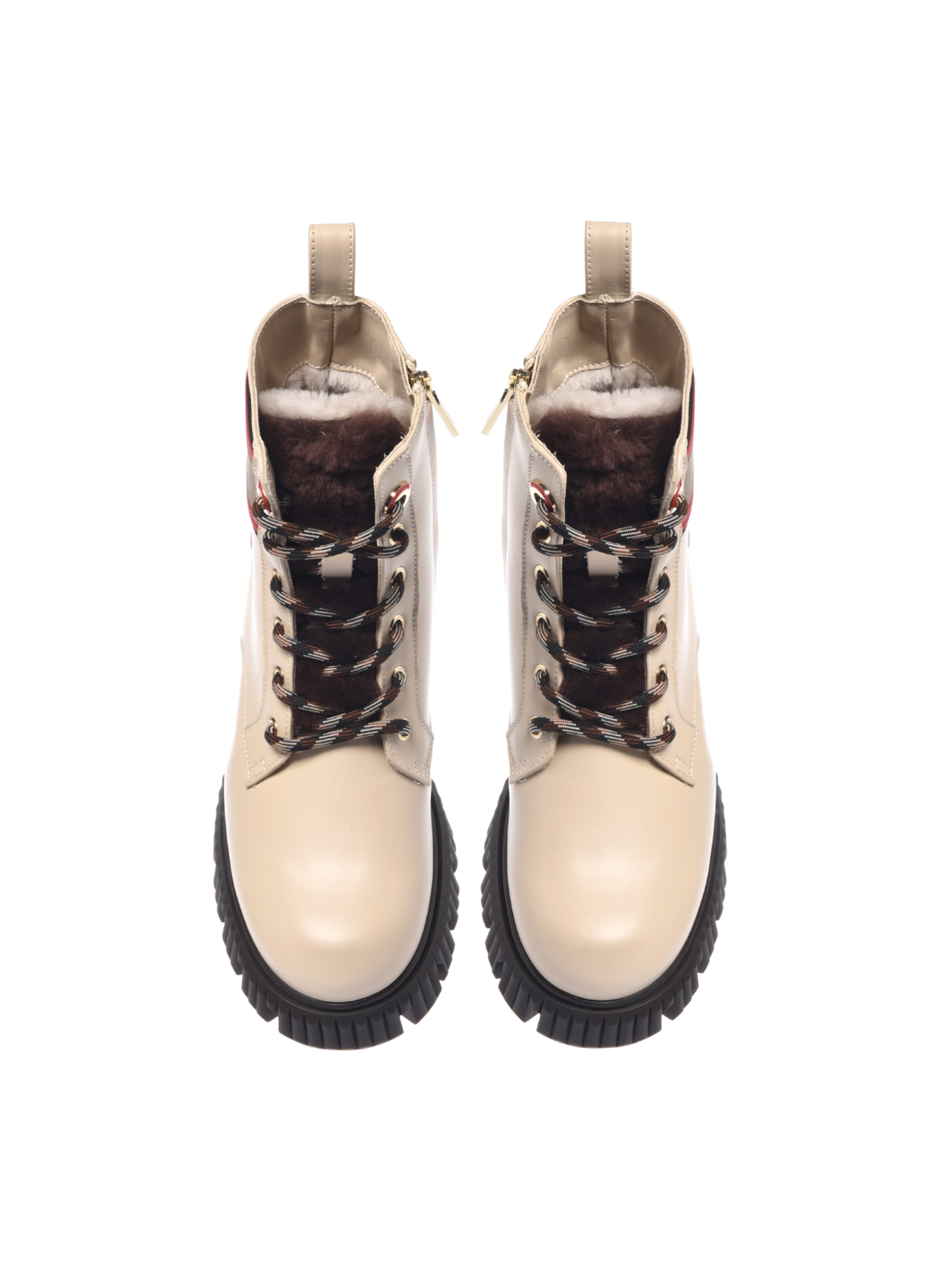 BALDININI Lace-up bootie in Beige