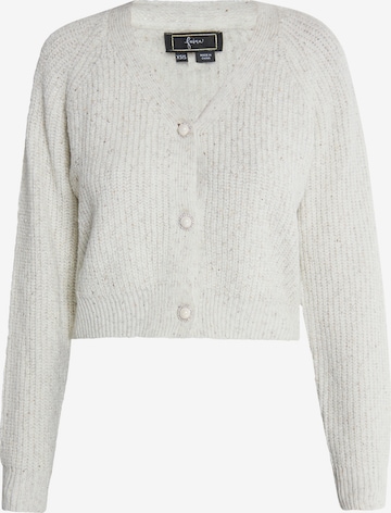 faina Knit Cardigan in White: front