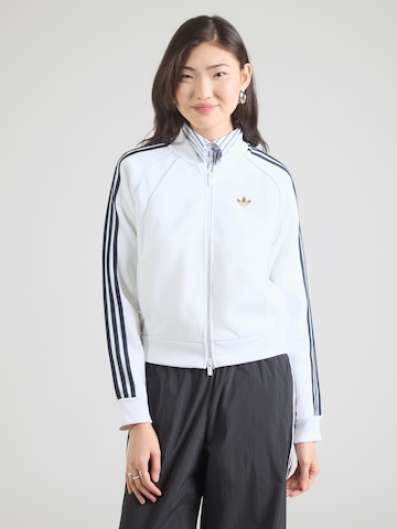 ADIDAS ORIGINALS Tepláková bunda - Biela: predná strana