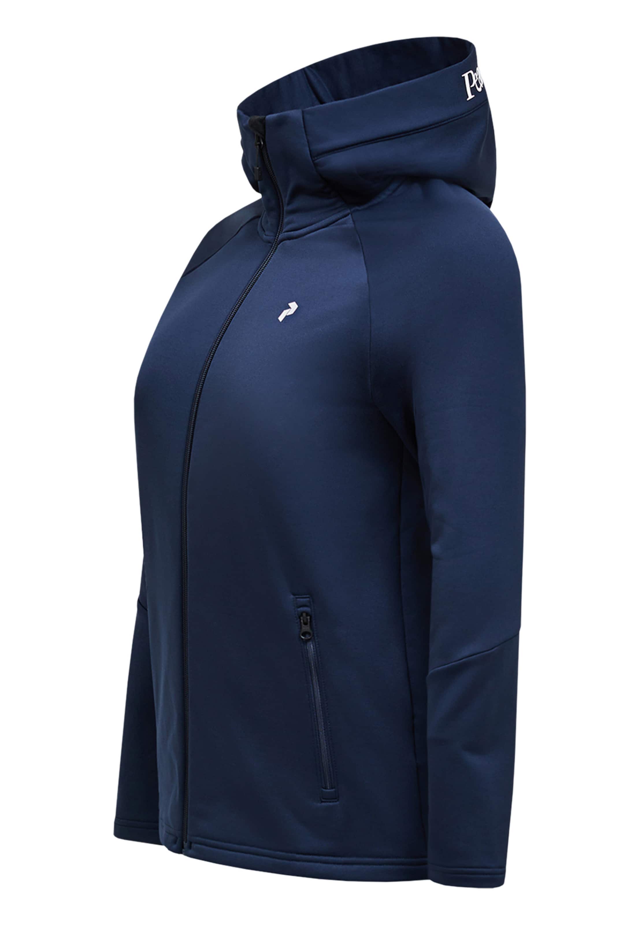 PEAK PERFORMANCE Fleecejacke W Rider Essentials Midlayer Zip Hood in Blau