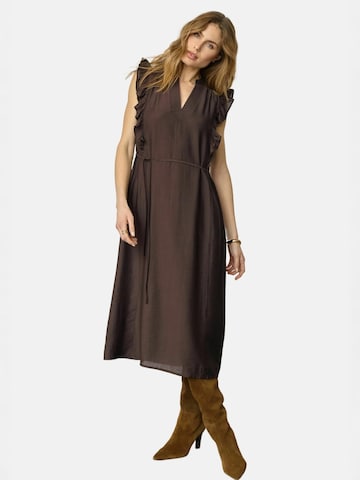 co'couture - Vestido ' Hera ' em castanho: frente