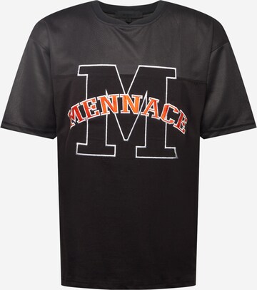 T-Shirt Mennace en noir : devant