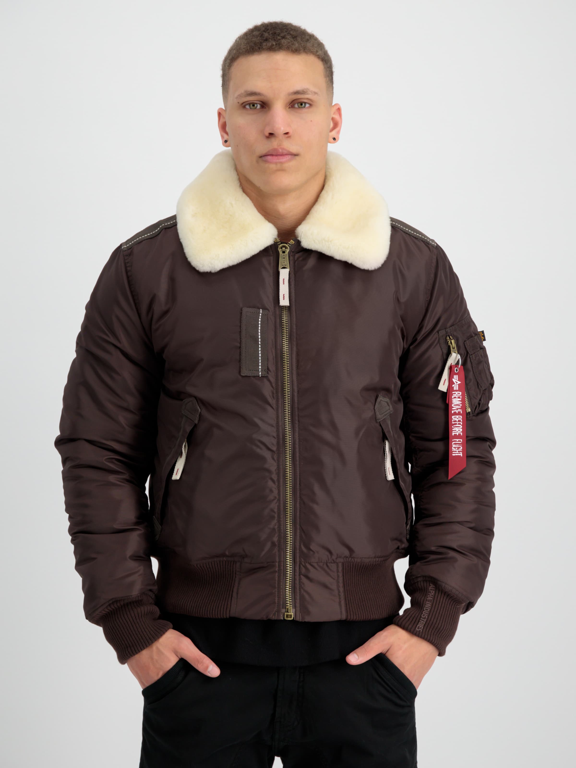 ALPHA INDUSTRIES Between season jacket Injector III in Dark Brown ABOUT YOU