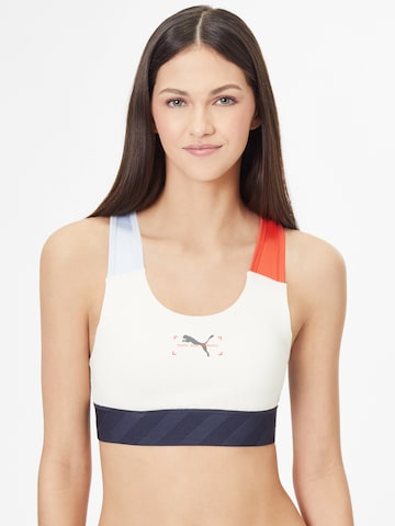 PUMA Bustier Sport-BH in Weiß: predná strana