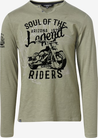 T-Shirt KOROSHI en vert : devant