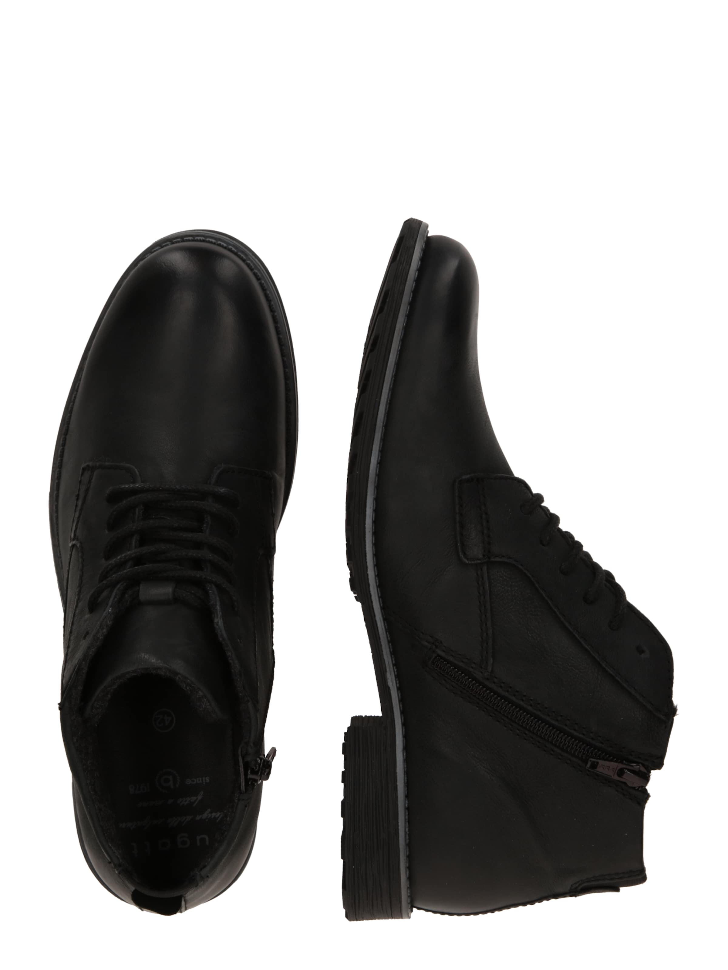 bugatti Gležnarji z vezalkami 'Catano' | črna barva