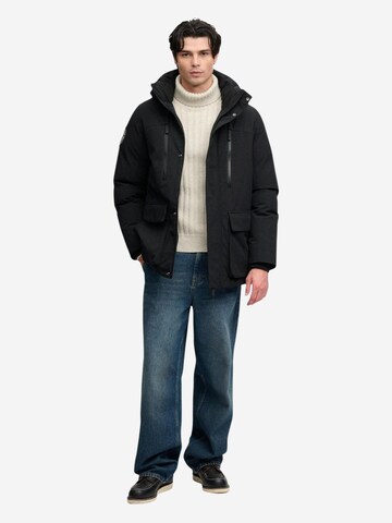 Superdry Winterparka 'City Parka SDM5012434A' in Zwart
