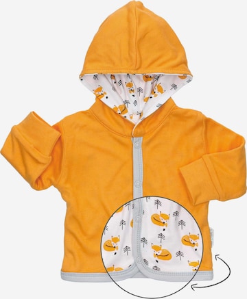 Baby Sweets Zip-Up Hoodie 'Little Fox' in Orange: front