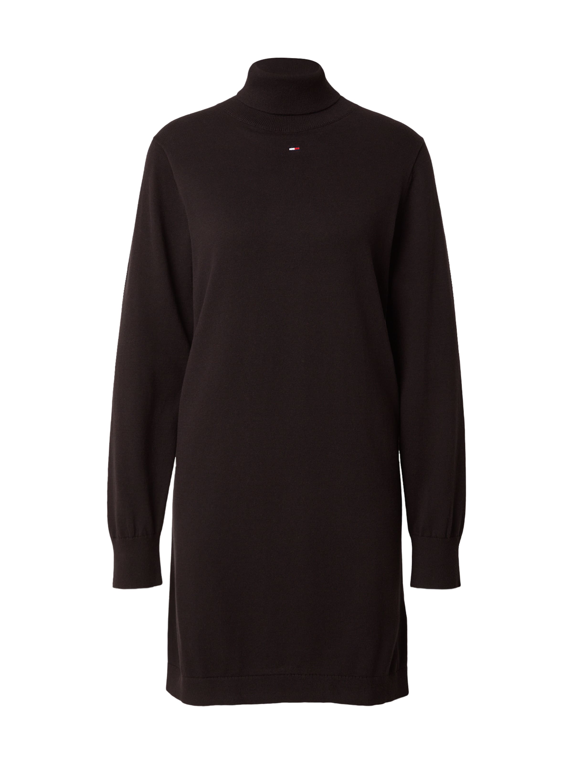 Tommy Jeans - Vestido de punto 'ESS' en negro: frente