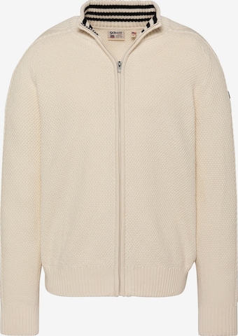 Vestes en maille Schott NYC en beige : devant