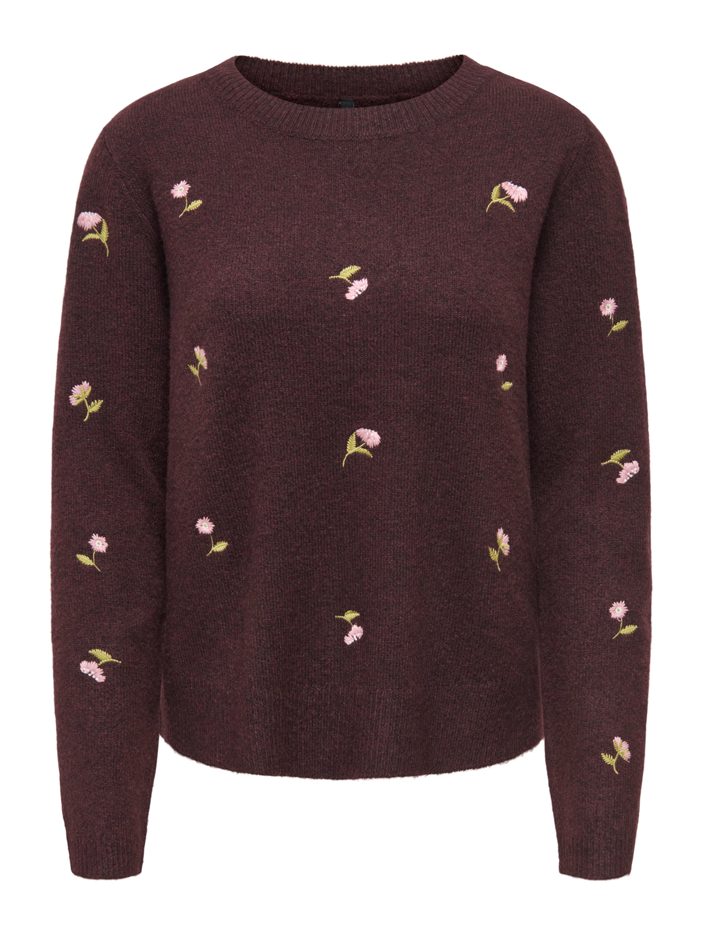 ONLY Pullover 'ONLSHINE' i XS i oliven / lyserød / vinrød / hvid, Produktvisning
