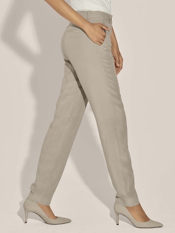 Regular Pantalon à plis MADELEINE en beige