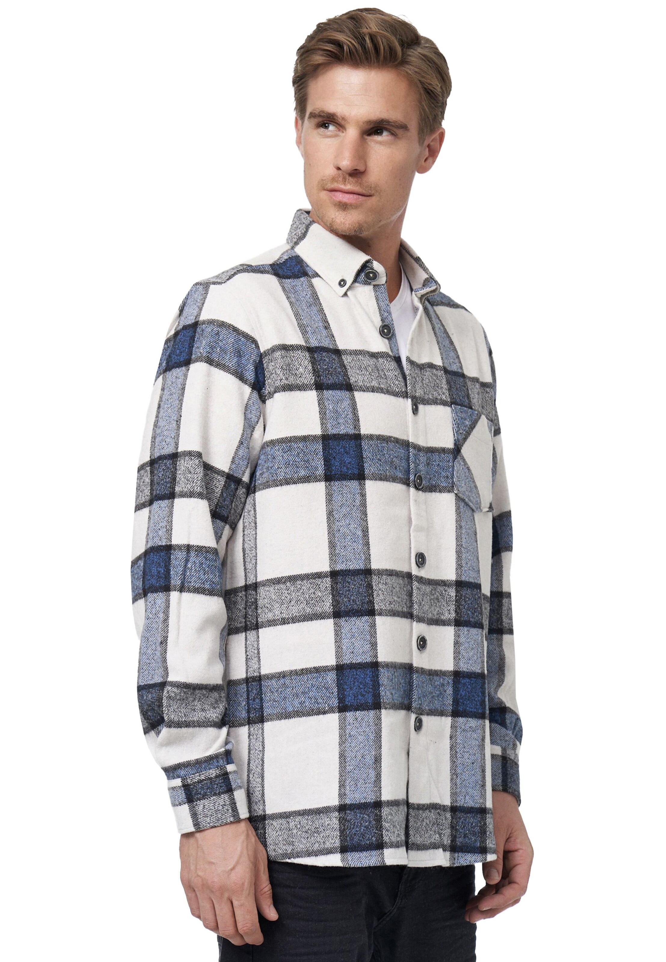 Rusty Neal Slim Fit Hemd in Weiß: Vorderseite