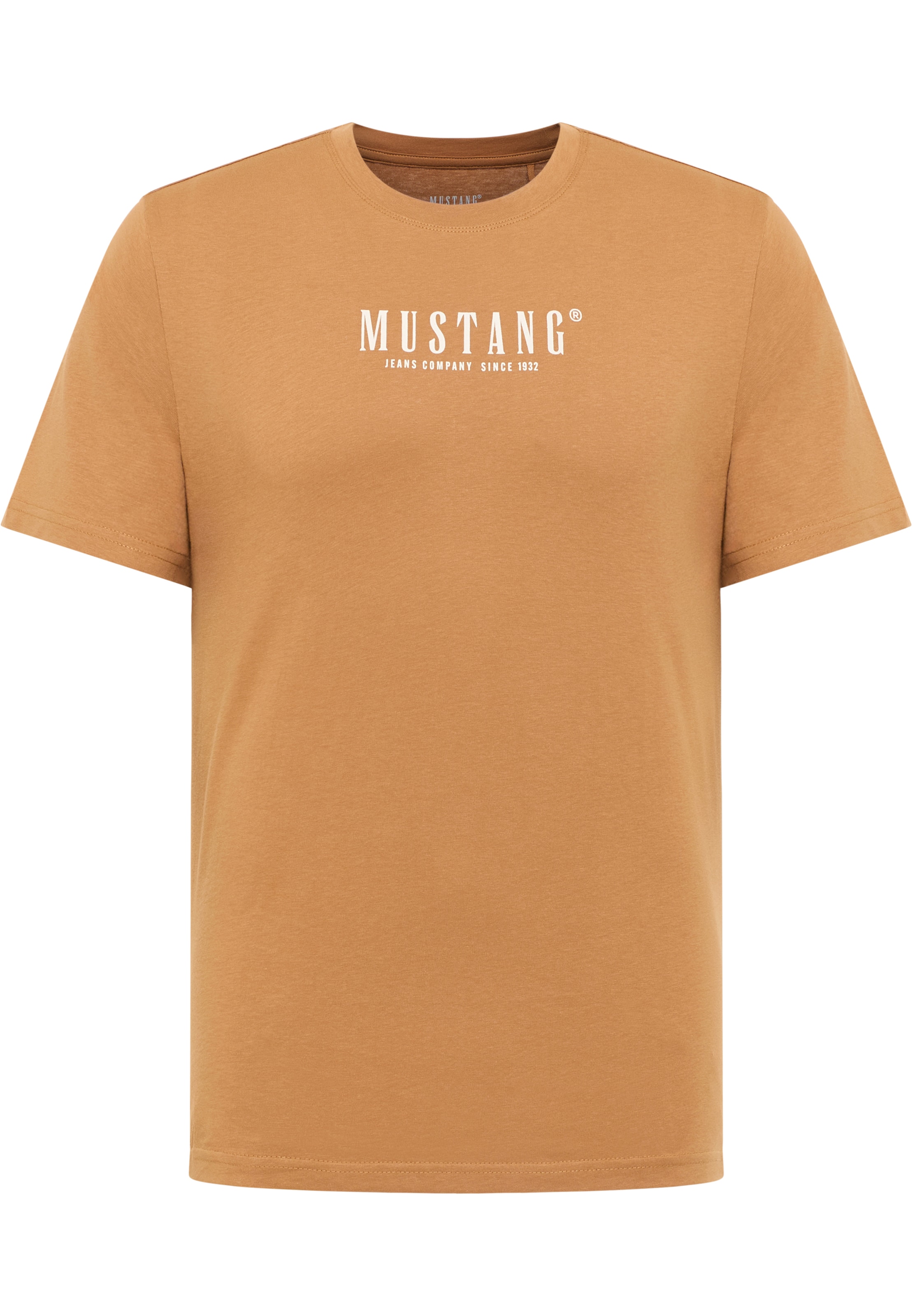MUSTANG T-Shirt 'Style Austin' in Braun: Vorderseite
