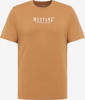 MUSTANG T-Shirt 'Style Austin' in Braun: Vorderseite