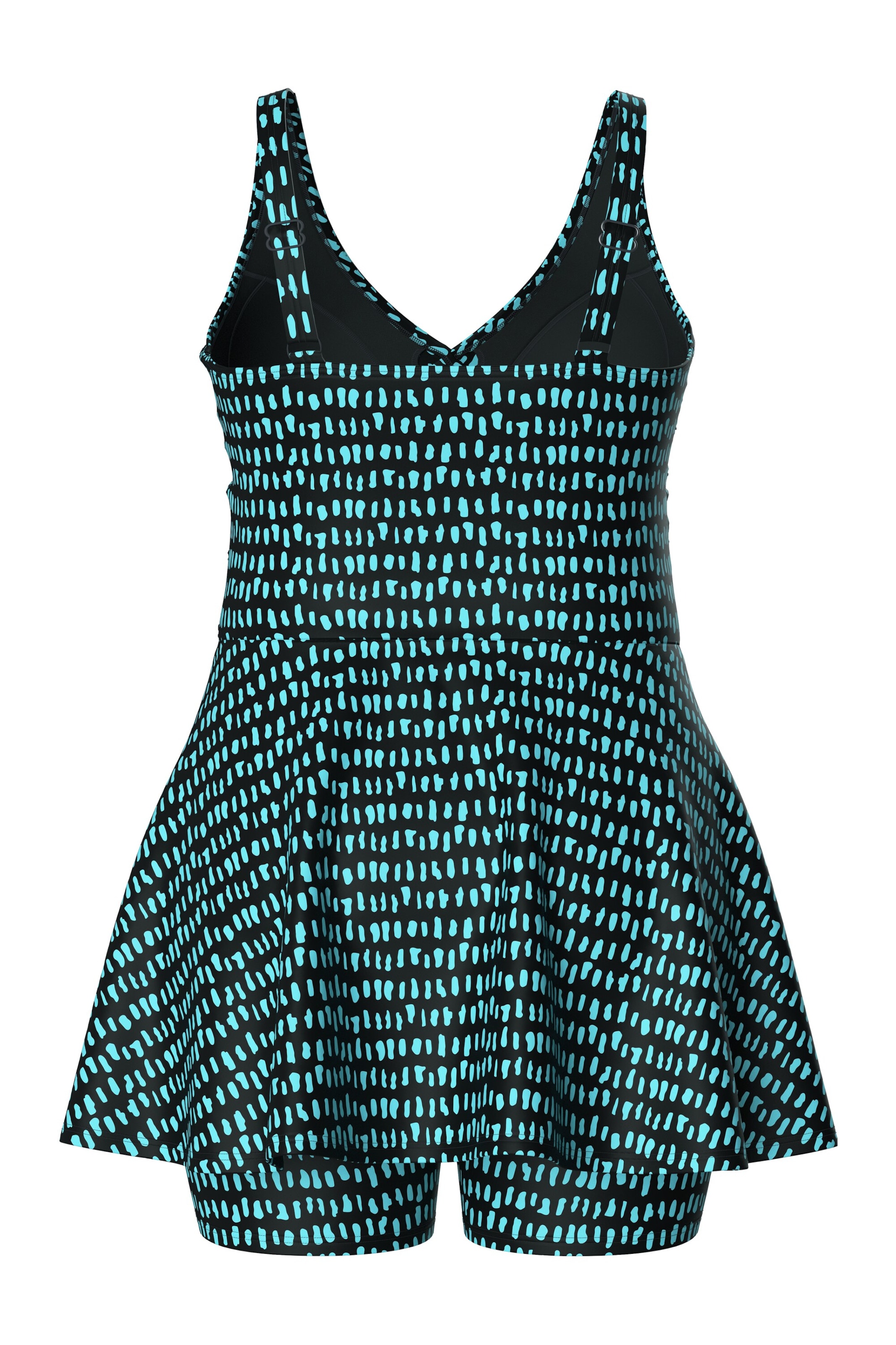 Ulla Popken Triangel Badpakjurk in Zwart