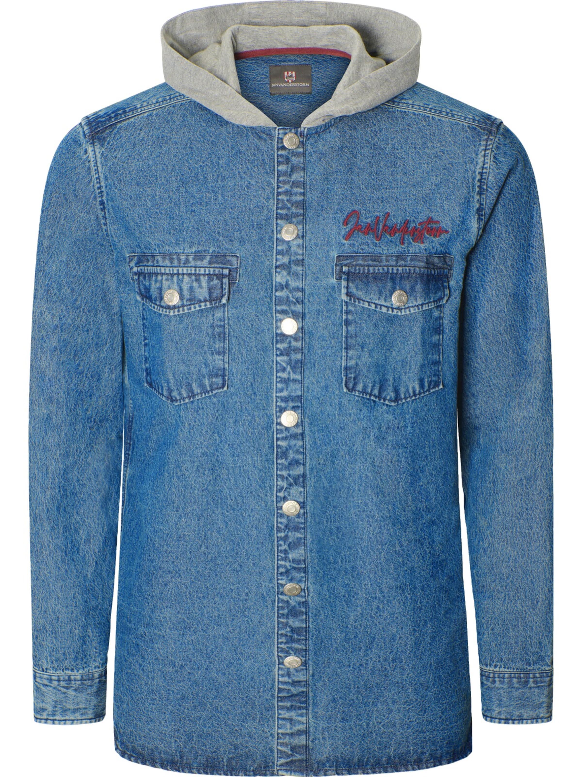 Jan Vanderstorm Comfort fit Button Up Shirt 'Olafur' in Blue: front