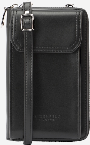Seidenfelt Manufaktur Wallet 'Calla' in Black: front