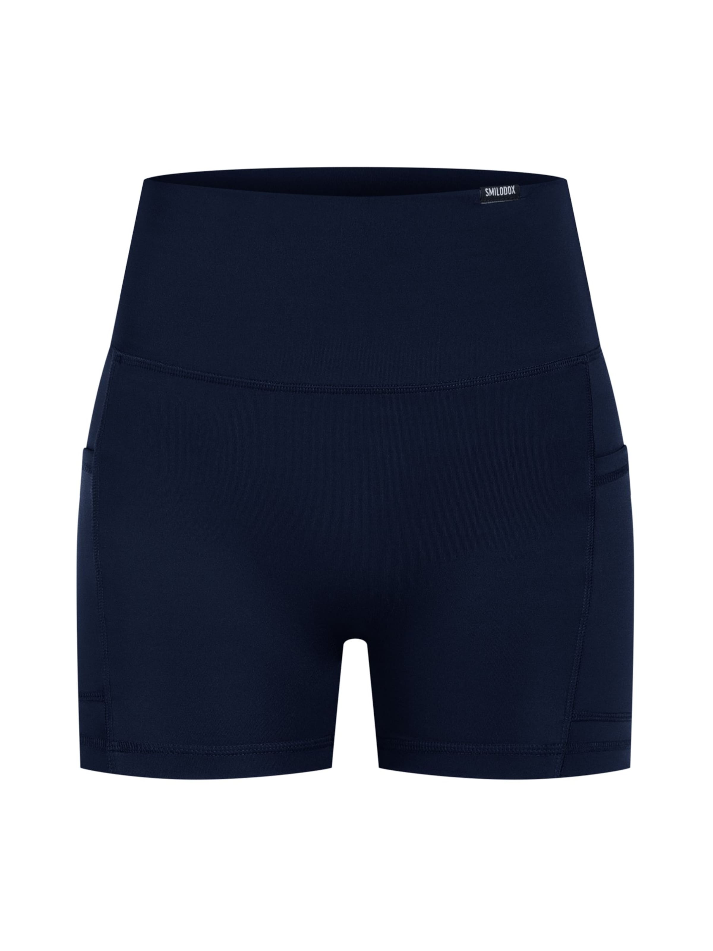 Smilodox Slimfit Shorts with Pockets  ' Josie ' in Blau: Vorderseite