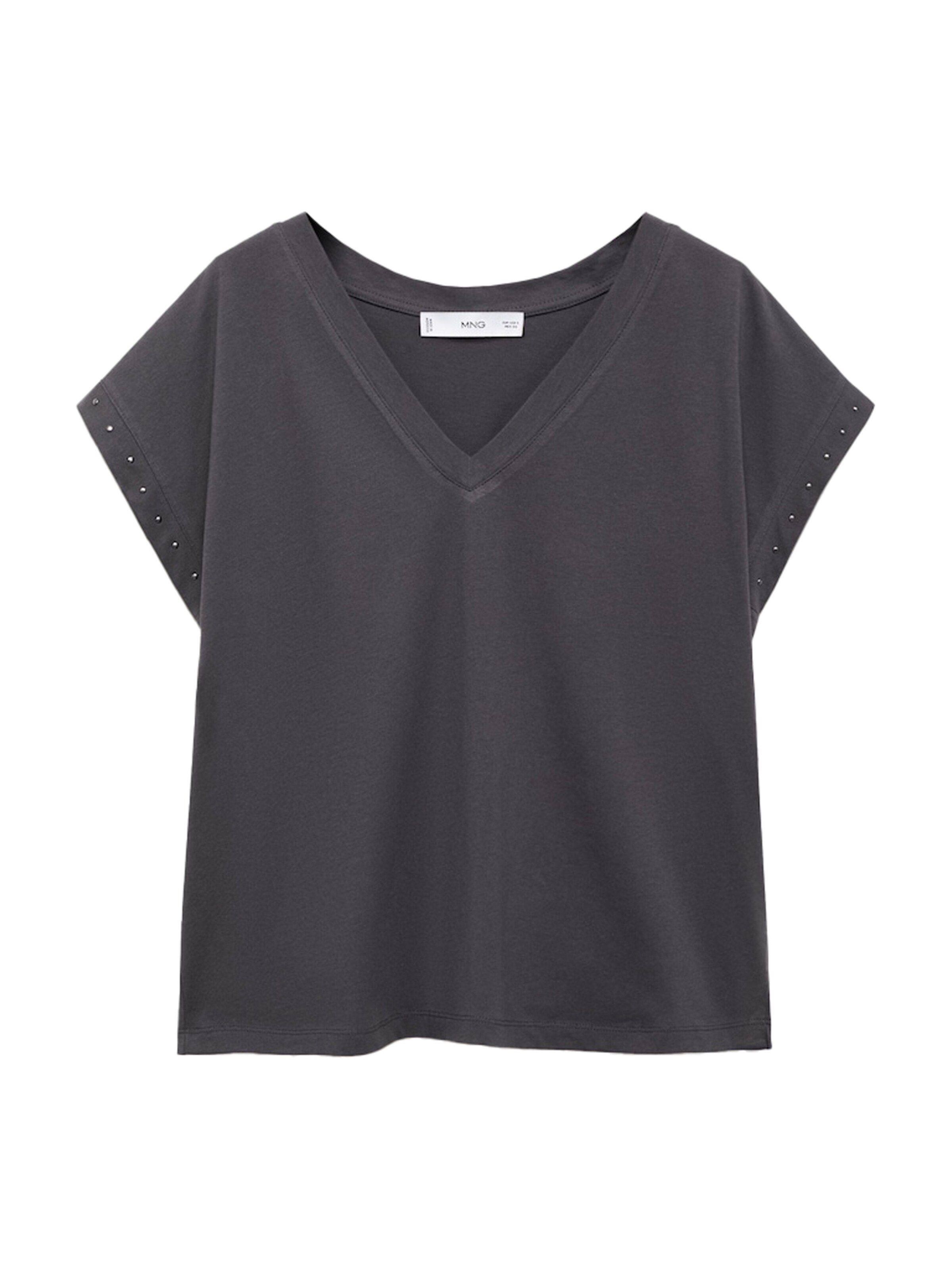 MANGO Tričko 'LUNA' - Sivá: predná strana