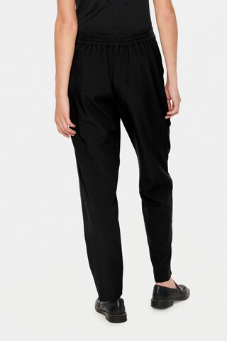 SAINT TROPEZ Tapered Broek 'Celest' in Zwart