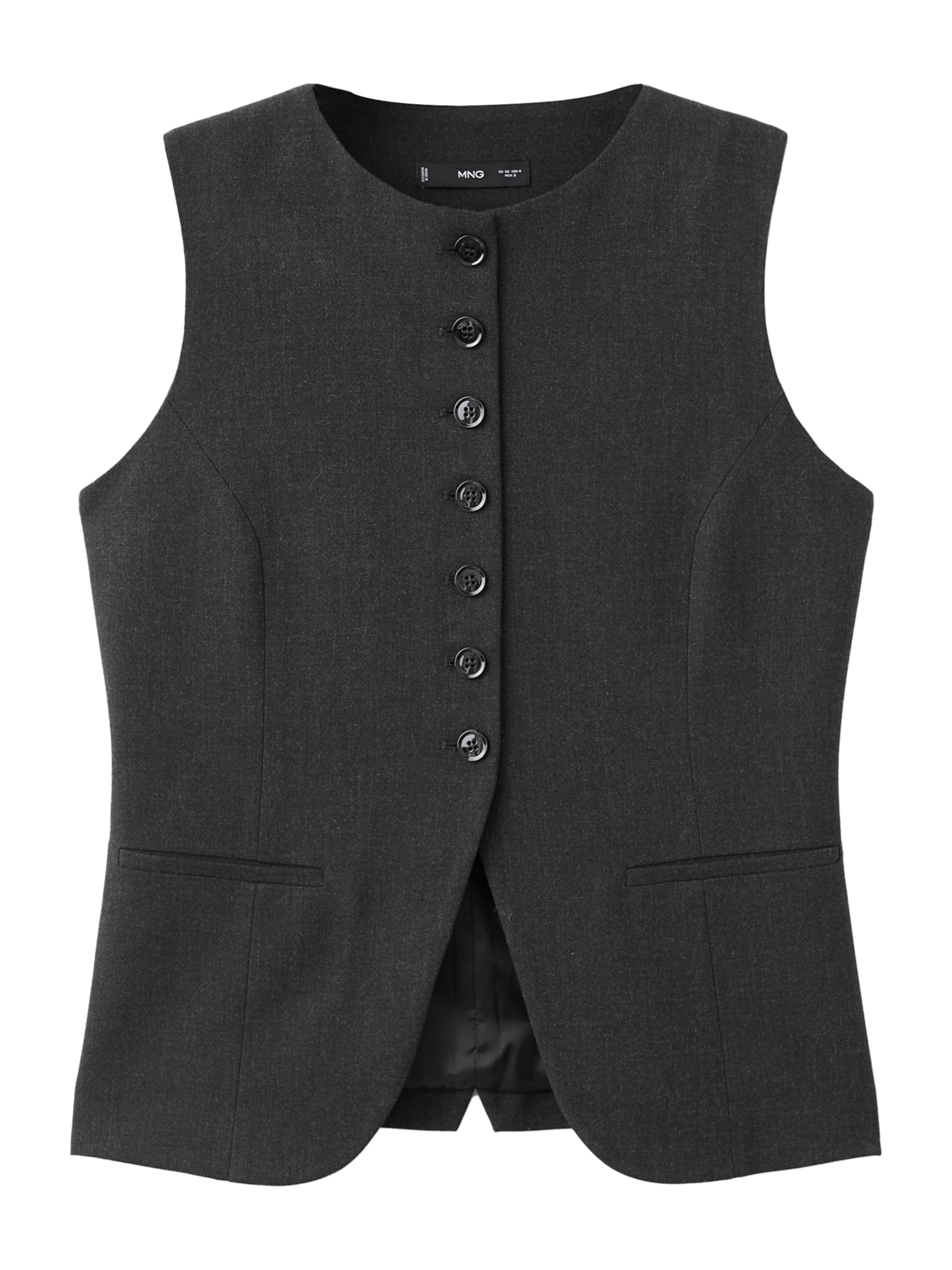 MANGO Мъжка елек за костюм 'Daisy' в сиво: отпред