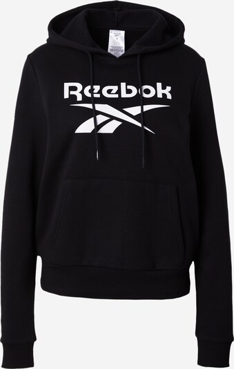 Reebok Μπλούζα φούτερ 'Identity' σε μαύρο / λευκό, Άποψη προϊόντος