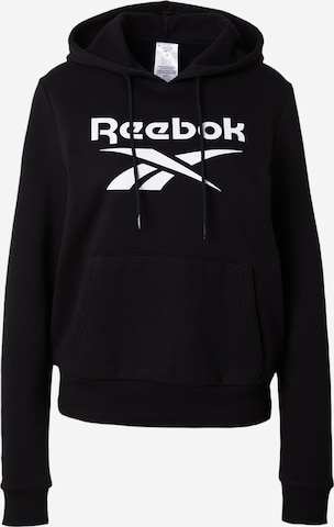 melns Reebok Sportiska tipa džemperis 'Identity': no priekšpuses