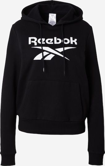 Reebok Sweatshirt de desporto 'Identity' em preto / branco, Vista do produto