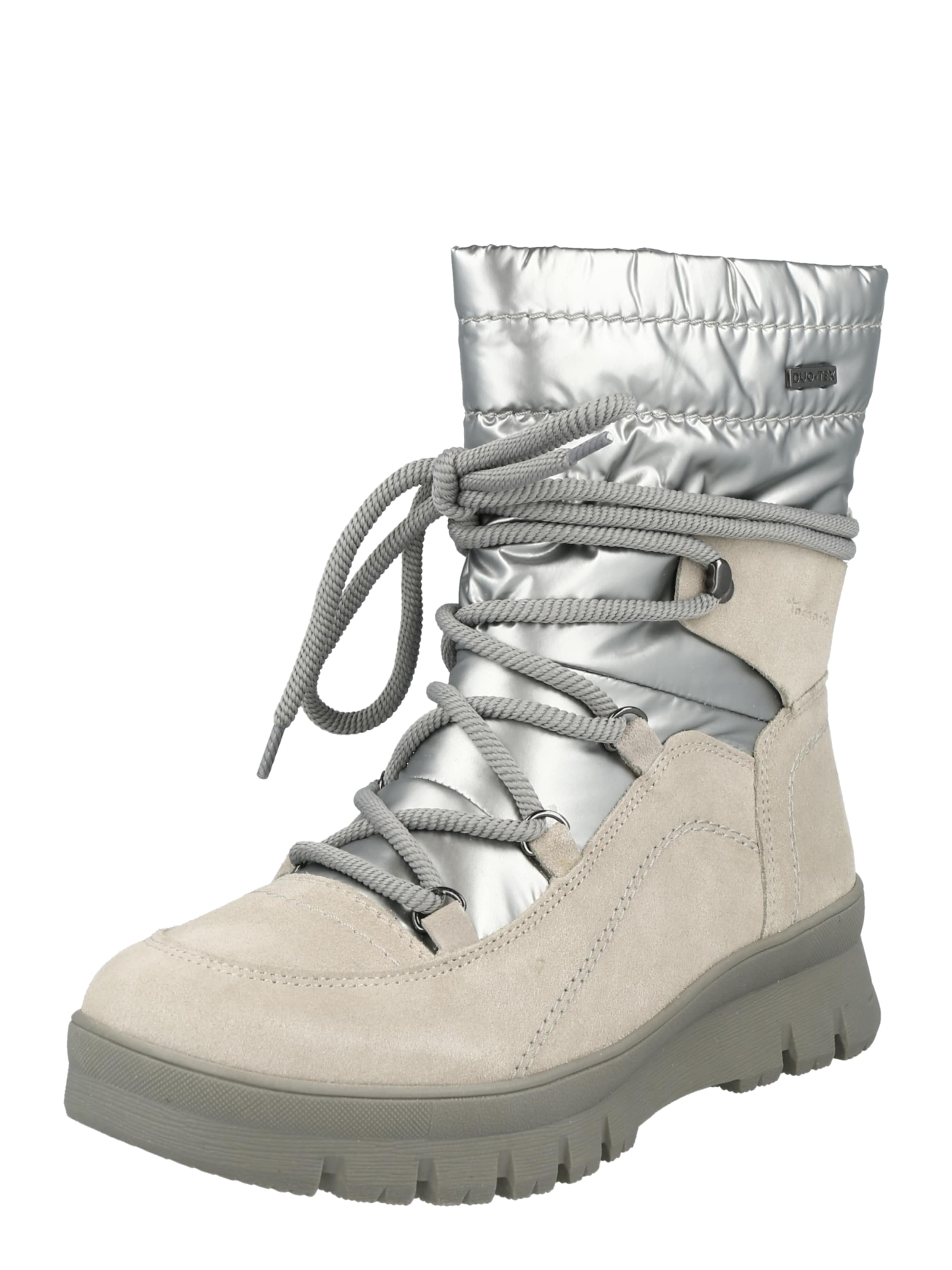Tamaris Wide Fit Snowboots in Grijs: voorkant