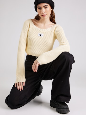 Calvin Klein Jeans Pullover i gul