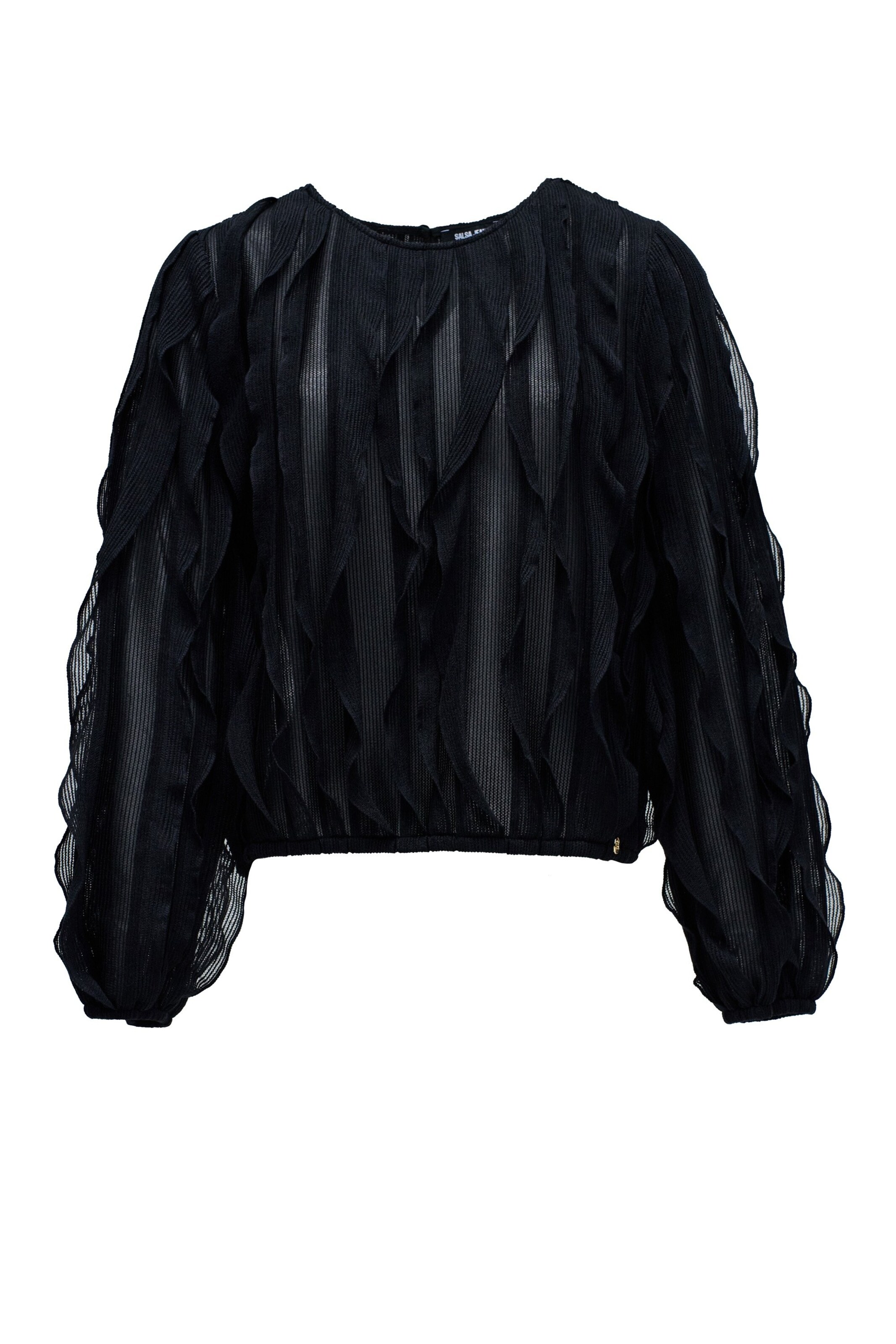 Salsa Jeans Blouse in Zwart: voorkant