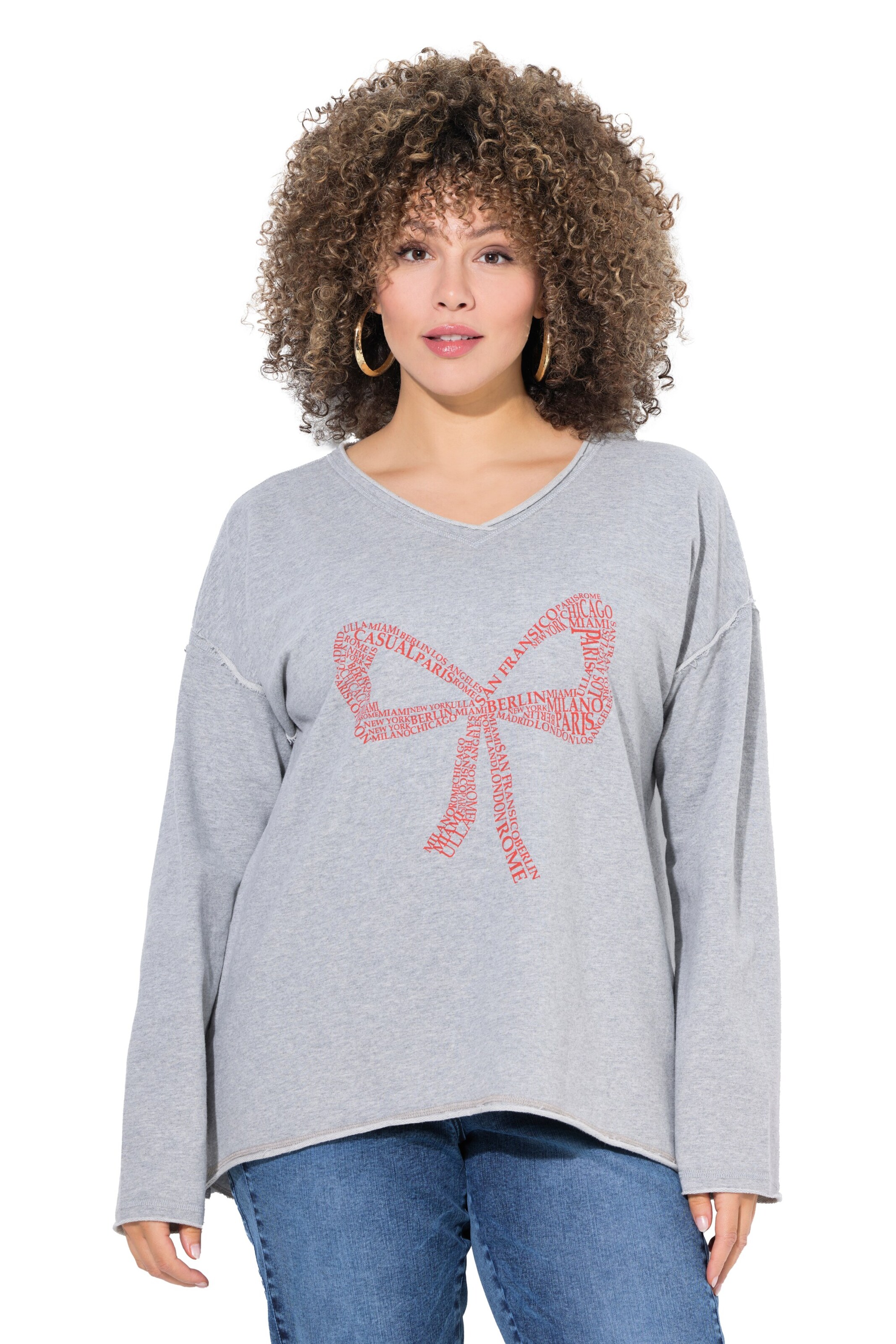 Ulla Popken Pullover in Grau: Vorderseite