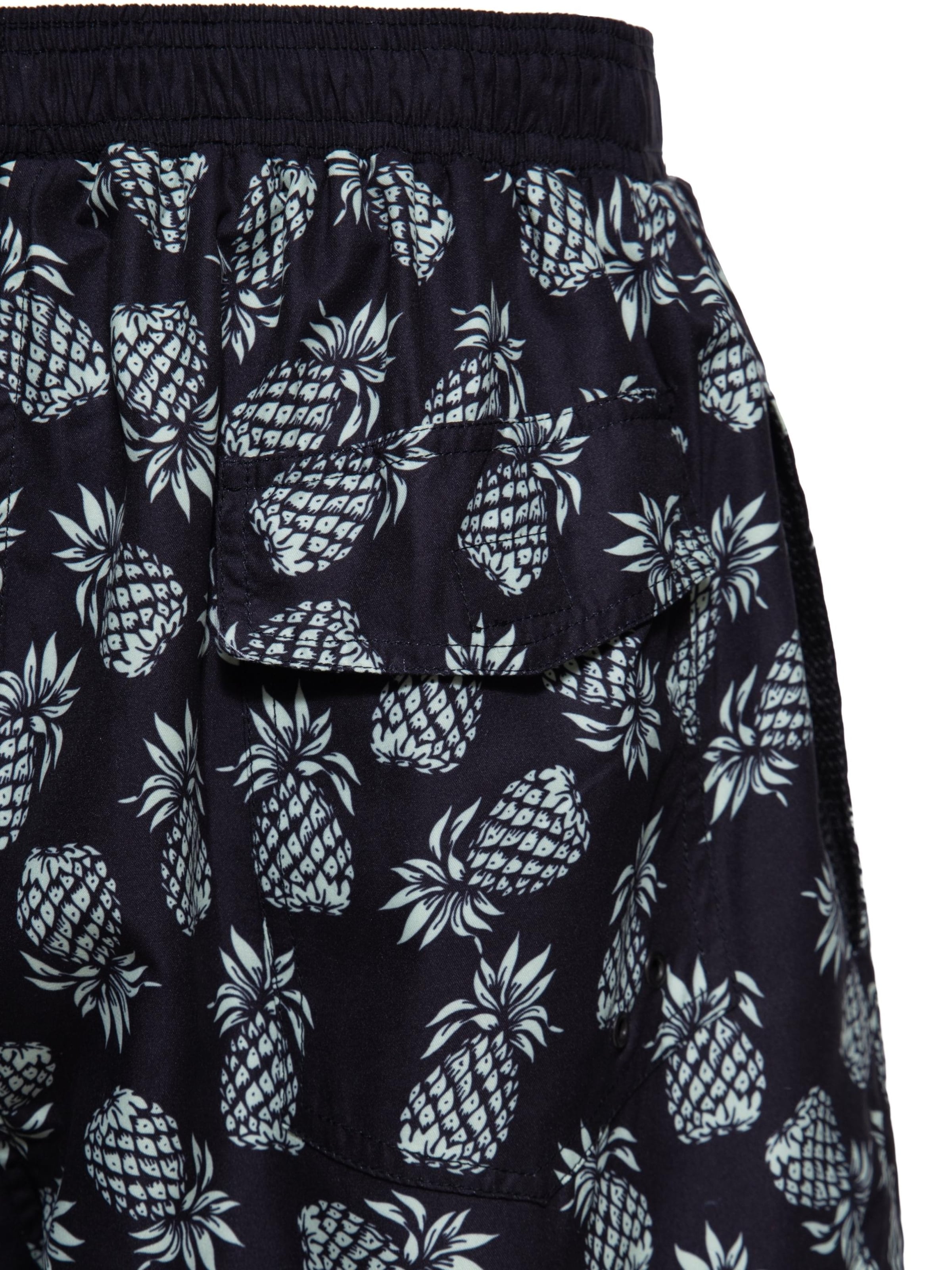 King Kerosin Board Shorts 'Pineapple' in Black