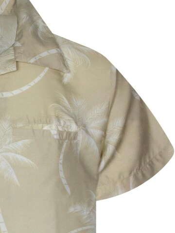 King Kameha Shirt 'Palmshadow' in Beige