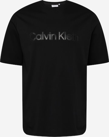 Calvin Klein Big & Tall Shirt in Black: front