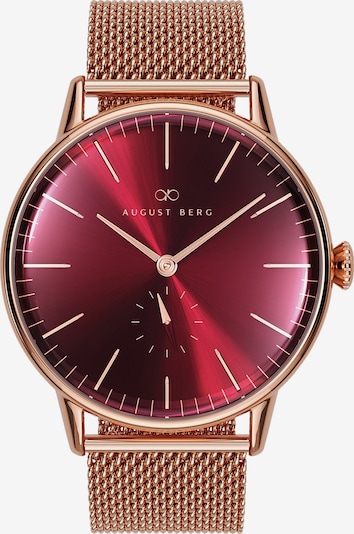 August Berg Analoog horloge 'Serenity' in de kleur Rose-goud / Bourgogne, Productweergave